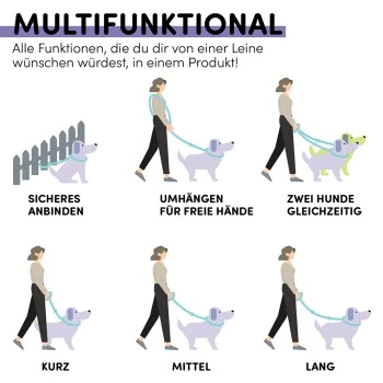 STUCH Hundeleine - Führleine - Medium rot