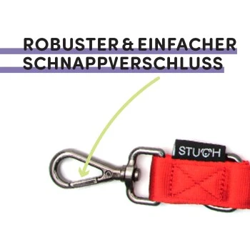 STUCH Hundeleine - Führleine - Medium rot