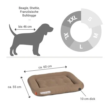 Doctor Bark Lounge-Kissen sandbraun S