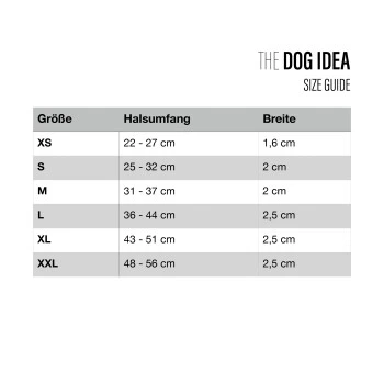 THE DOG IDEA Biothane Halsband Coral Schwarz S