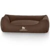 Knuffelwuff Hundebett Crispino Aus Velours Mit Handwebcharakter Braun M-L