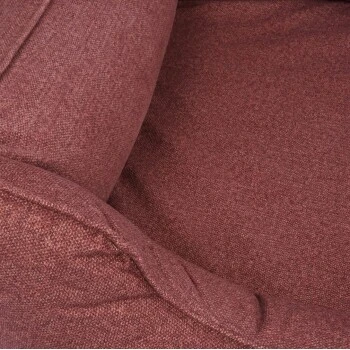 Knuffelwuff Orthopädisches Wasserabweisendes Hundebett Malou aus Velours mit Handwebcharakter rot M-L