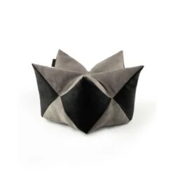 Lionto Hundebett - Kronenkissen Grau/ Schwarz S