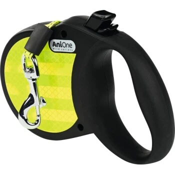 AniOne Rollleine Reflect schwarz/ gelb S