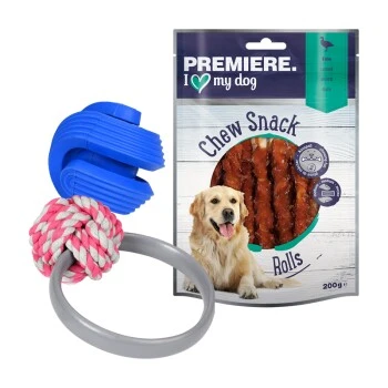 AniOne Set aus Snack + Snackball + Tauspielzeug