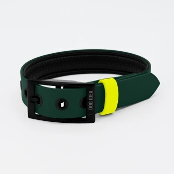 THE DOG IDEA Biothane Halsband Dunkelgrün XS