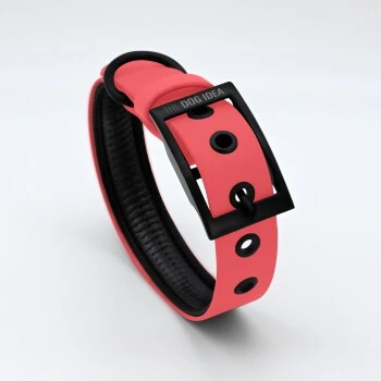 THE DOG IDEA Biothane Halsband Coral koralle M