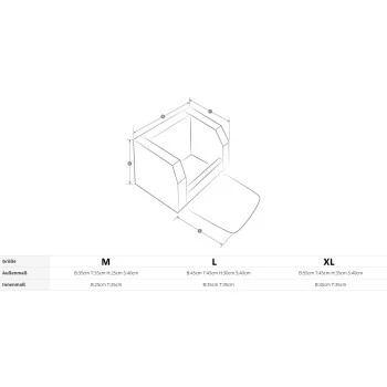 Knuffelwuff Autositz Cargo für den Vordersitz schwarz M