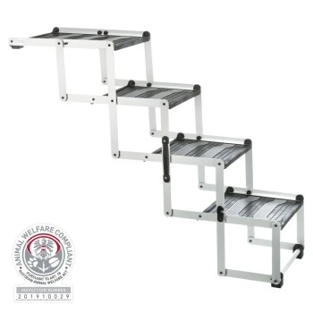 Trixie 4-stufige Falt-Treppe Aluminium/TPR