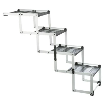 Trixie 4-stufige Falt-Treppe Aluminium/TPR