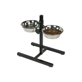 AniOne Doppelnapfständer Edelstahl 2x700 ml